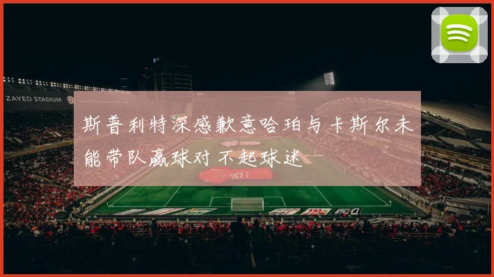 斯普利特深感歉意哈珀与卡斯尔未能带队赢球对不起球迷